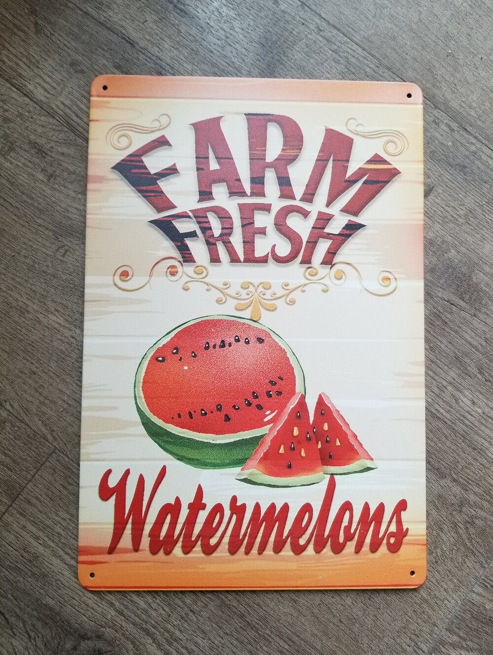 Farm Fresh Watermelons Metal Sign